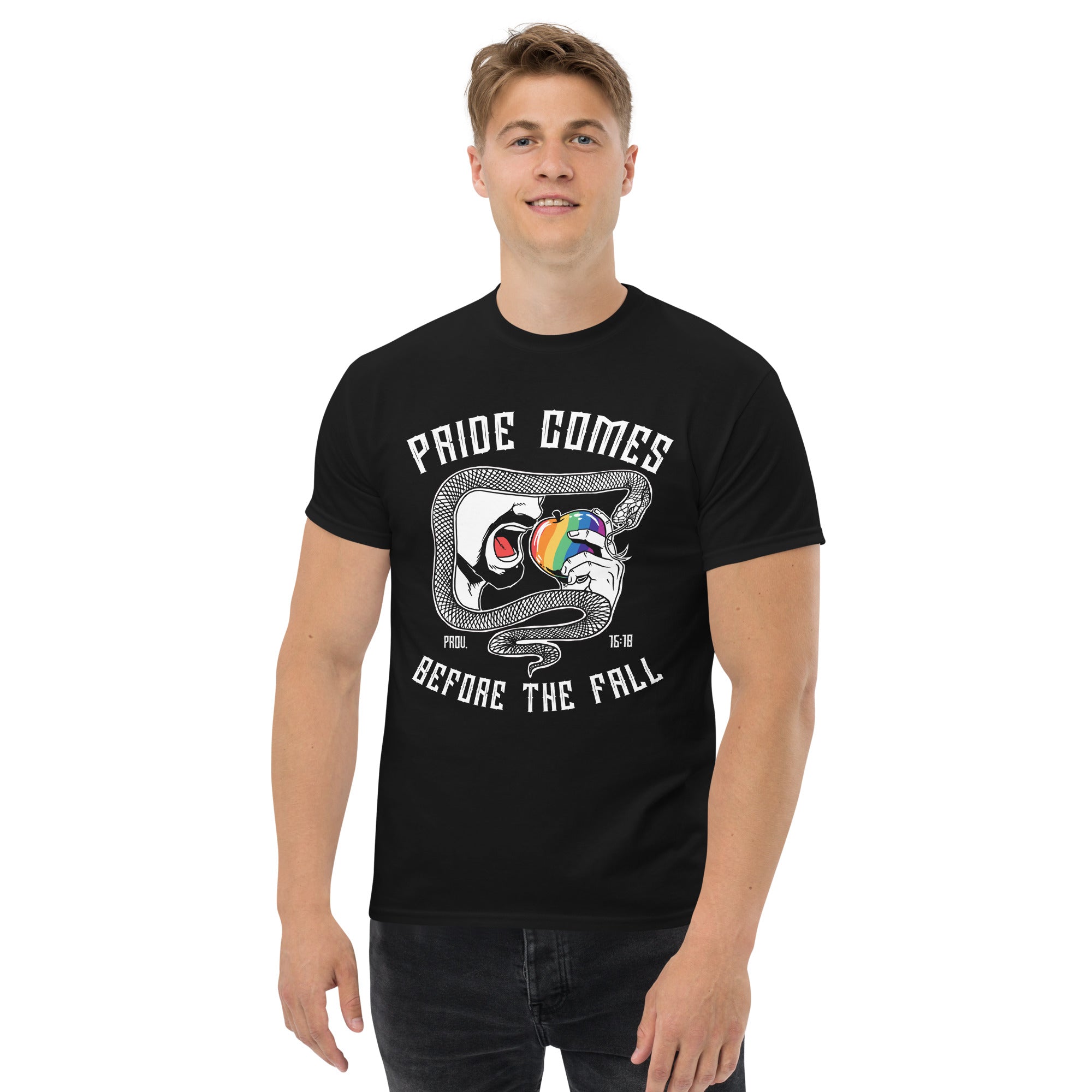 "Pride Comes Before The Fall." (Adam) - Men's Classic Tee