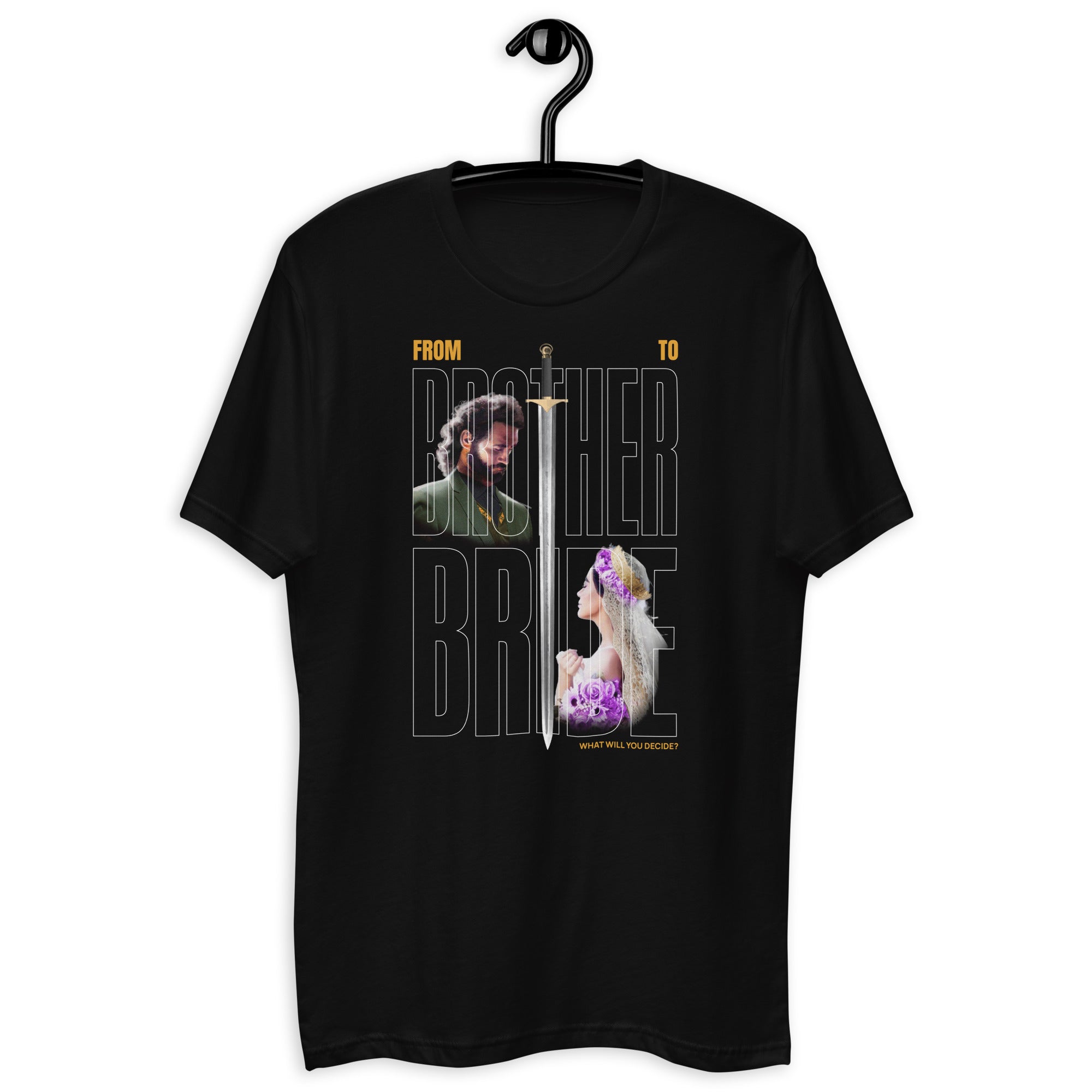 Unisex "Brother To Bride" Bold Sword Fitted T-Shirt