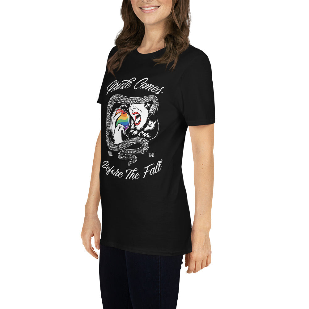 "Pride Comes Before The Fall." (Eve) - Women’s T-Shirt