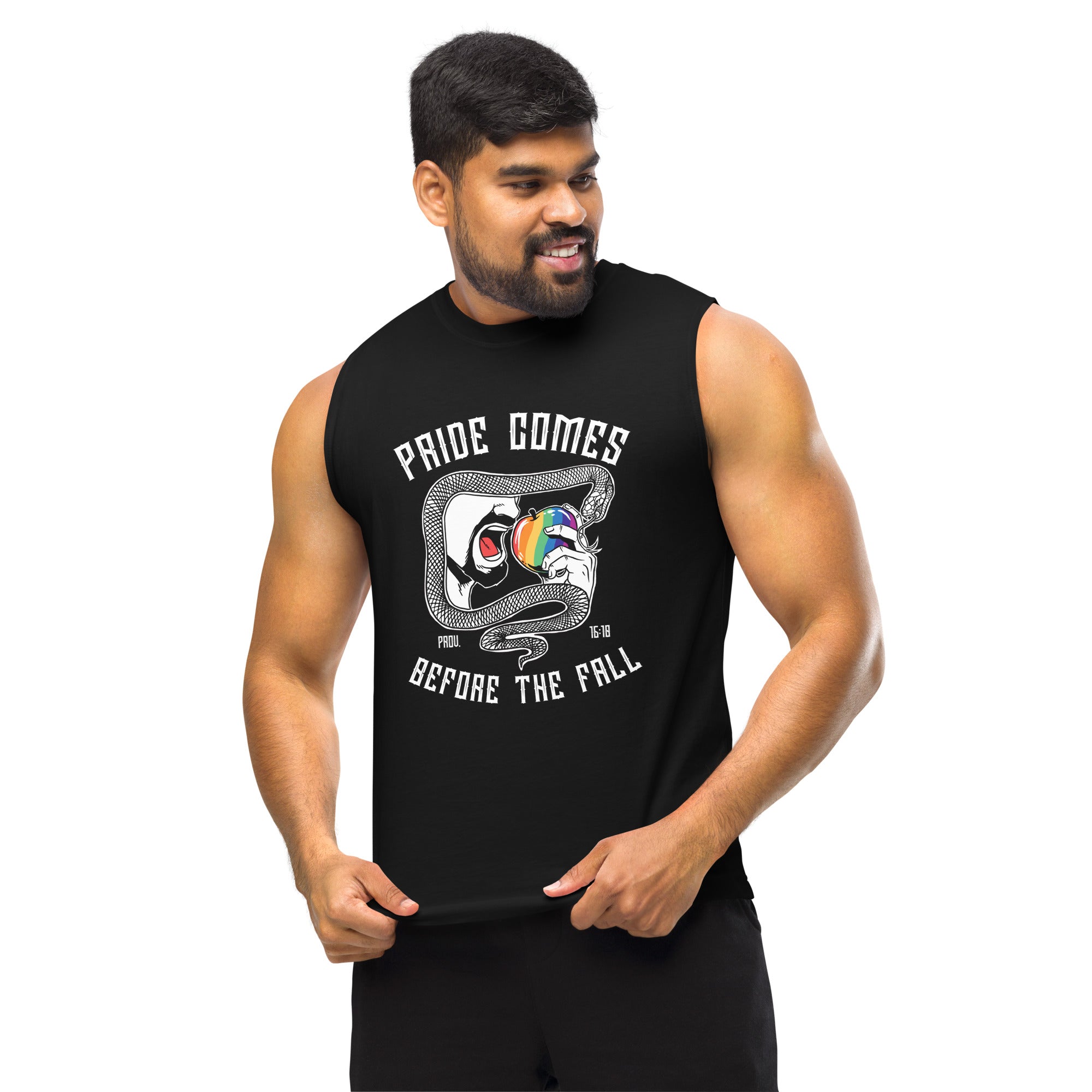 "Pride Comes Before The Fall." (Adam) - Men's Muscle Shirt