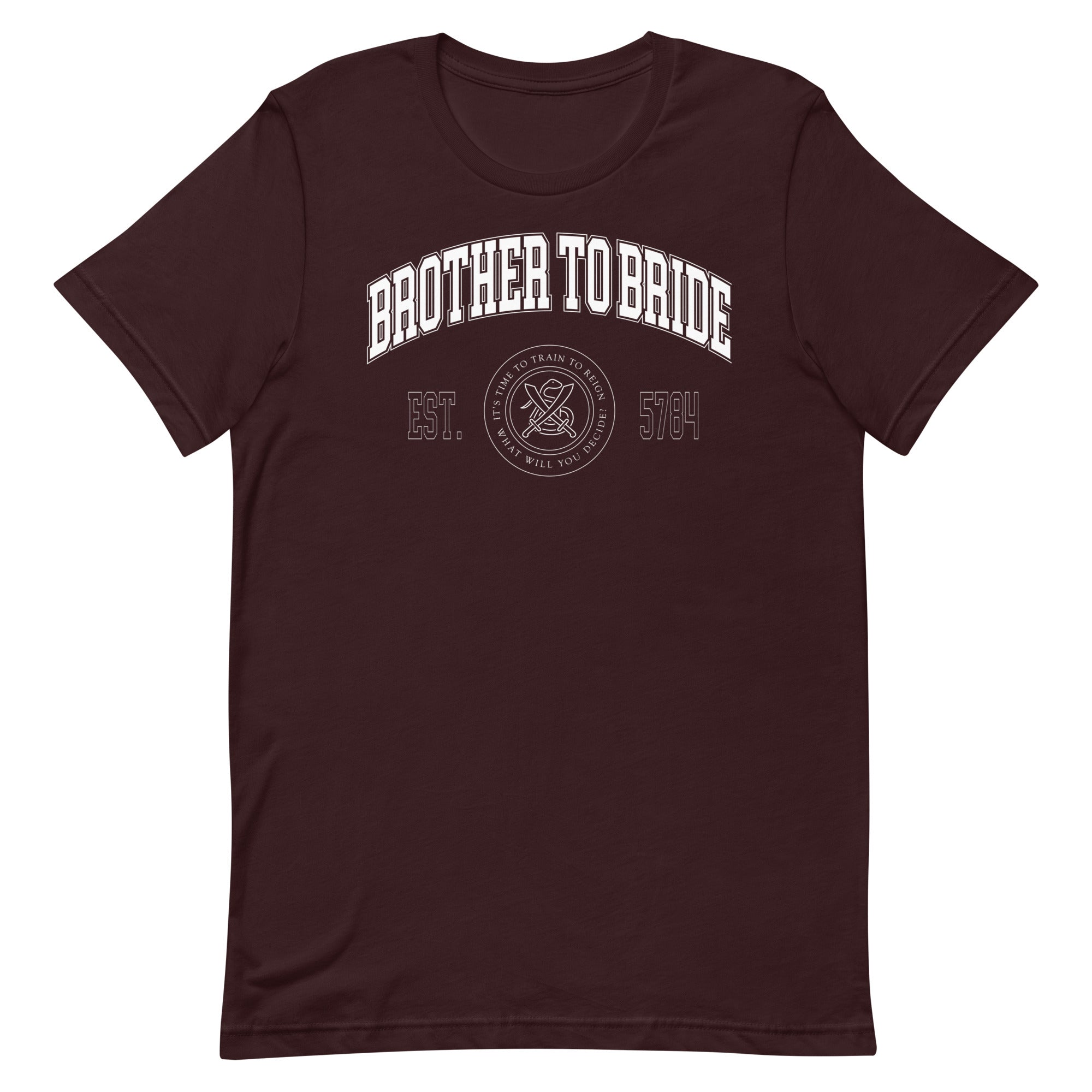 "Brother To Bride" Collegiate Unisex T-Shirt