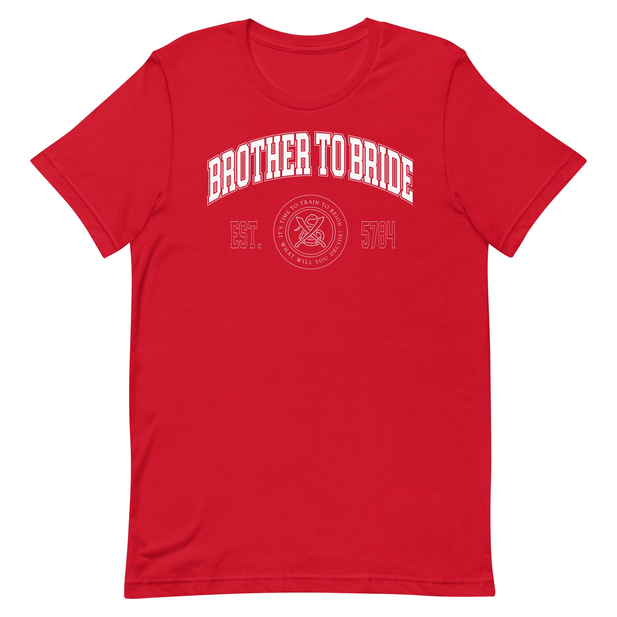 "Brother To Bride" Collegiate Unisex T-Shirt