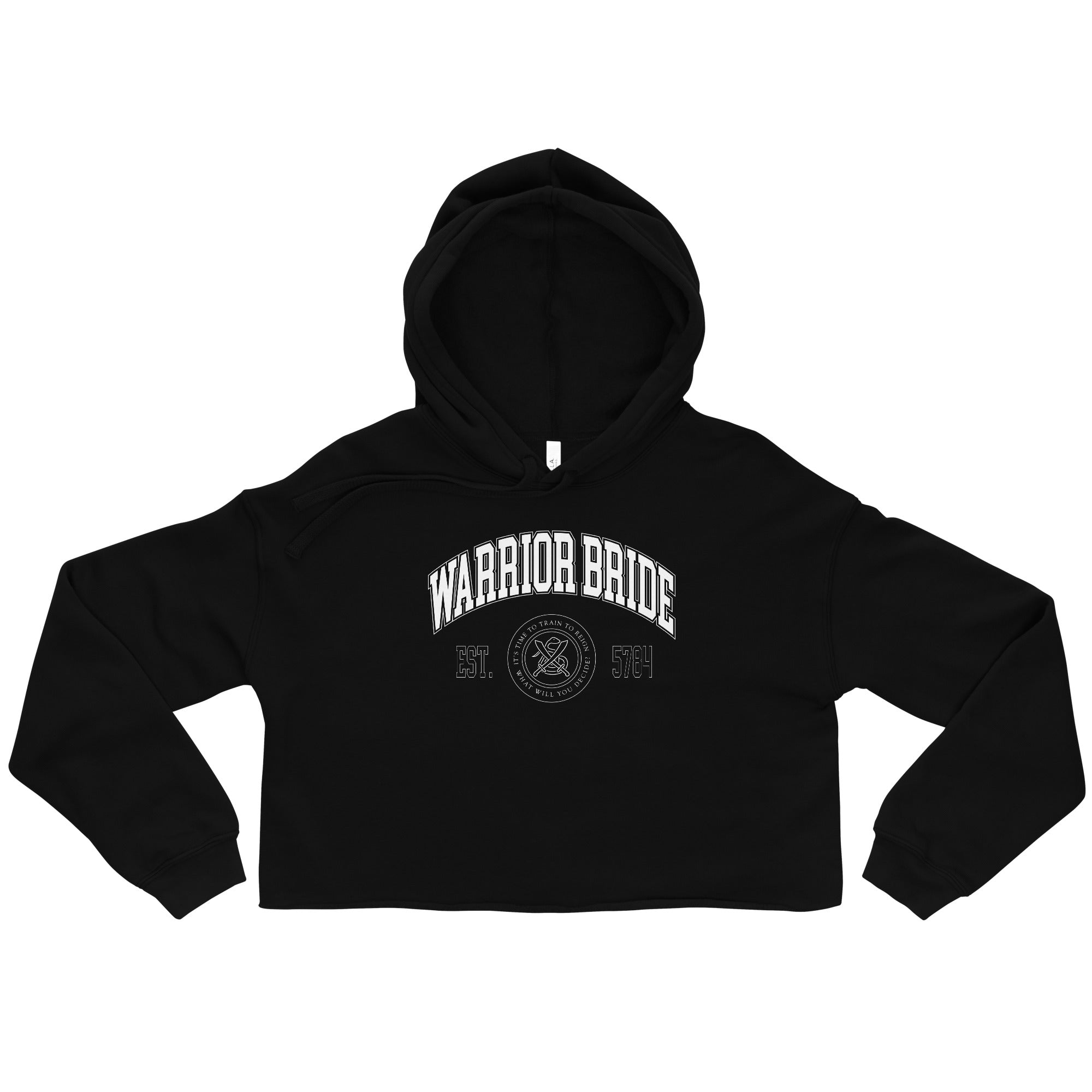 "Warrior Bride" Collegiate Crop Hoodie