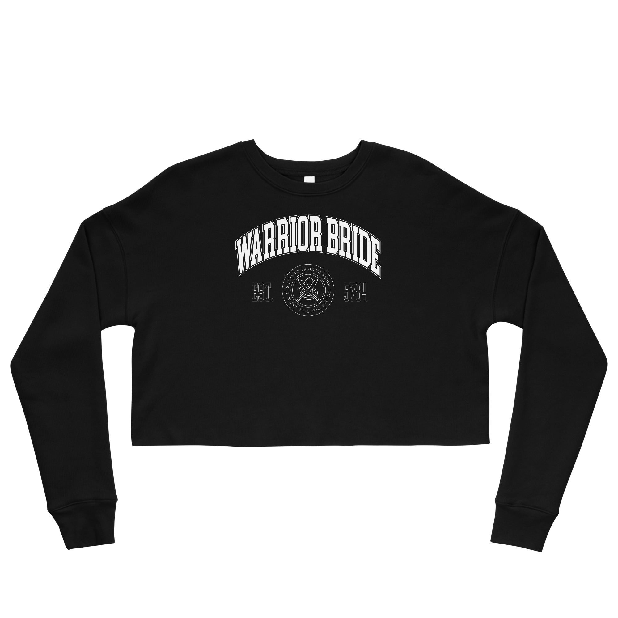 "Warrior Bride" Collegiate Crop Sweatshirt