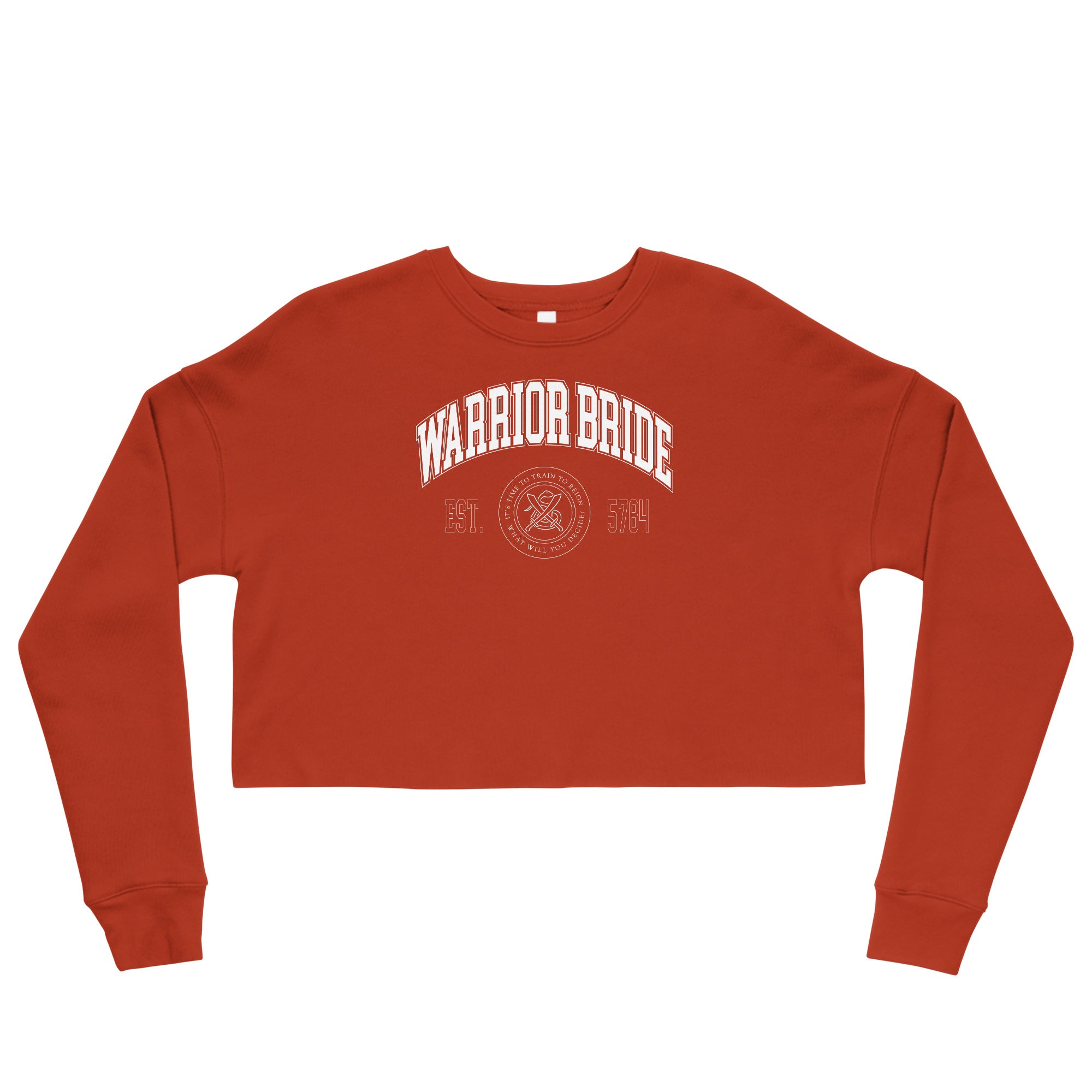 "Warrior Bride" Collegiate Crop Sweatshirt
