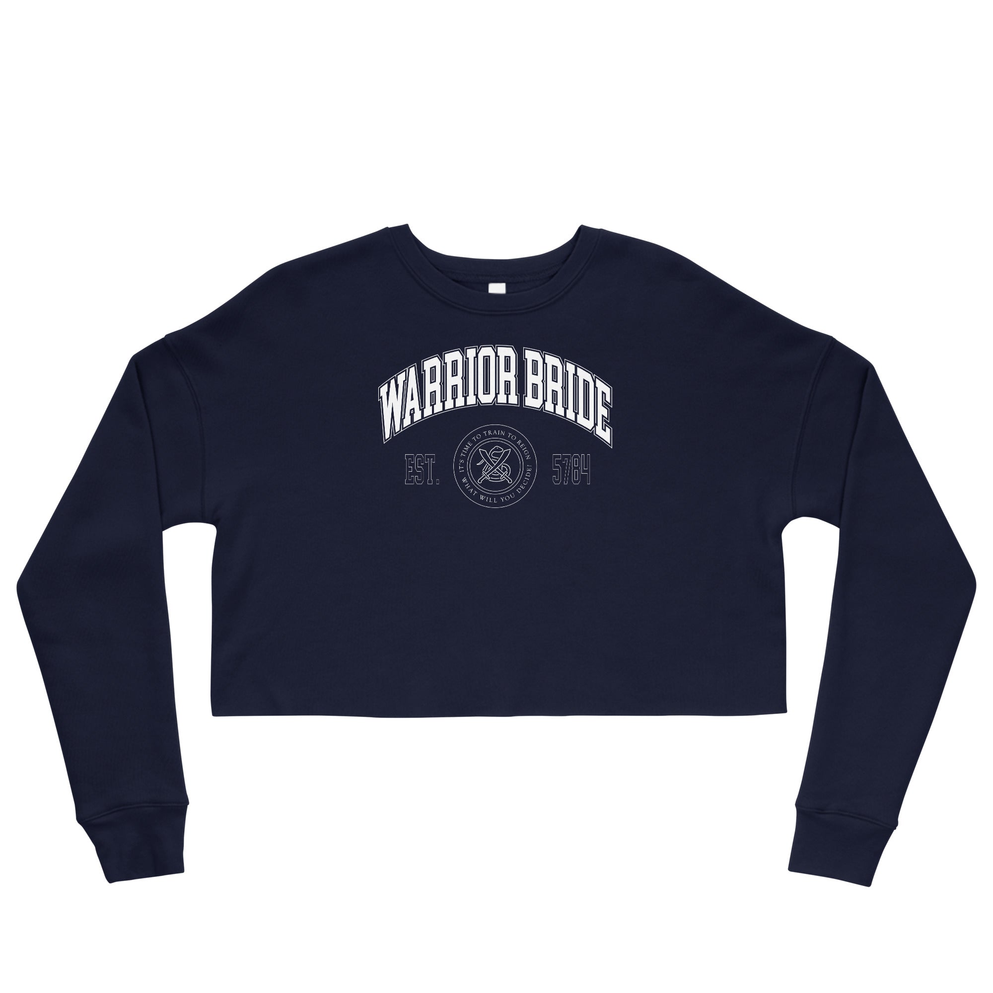 "Warrior Bride" Collegiate Crop Sweatshirt