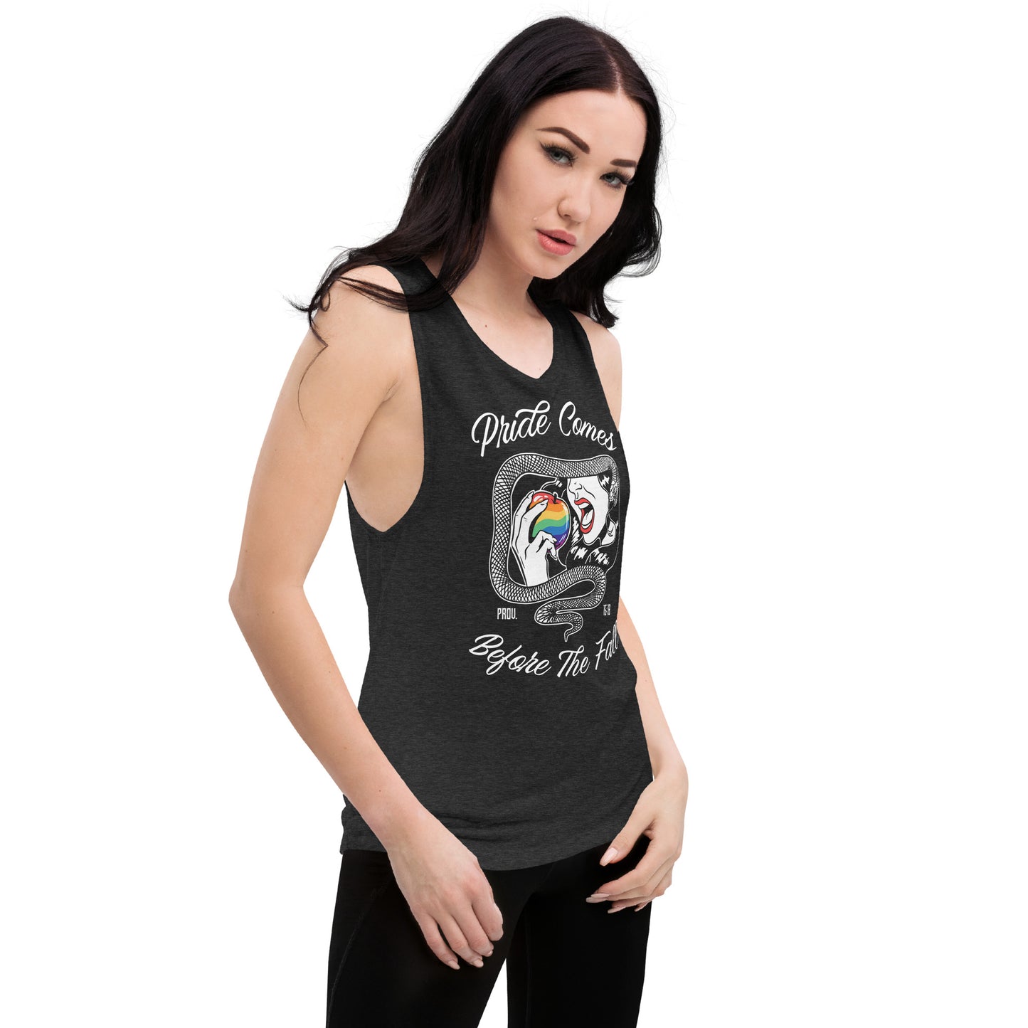 "Pride Comes Before The Fall." (Eve) - Women's Muscle Tank