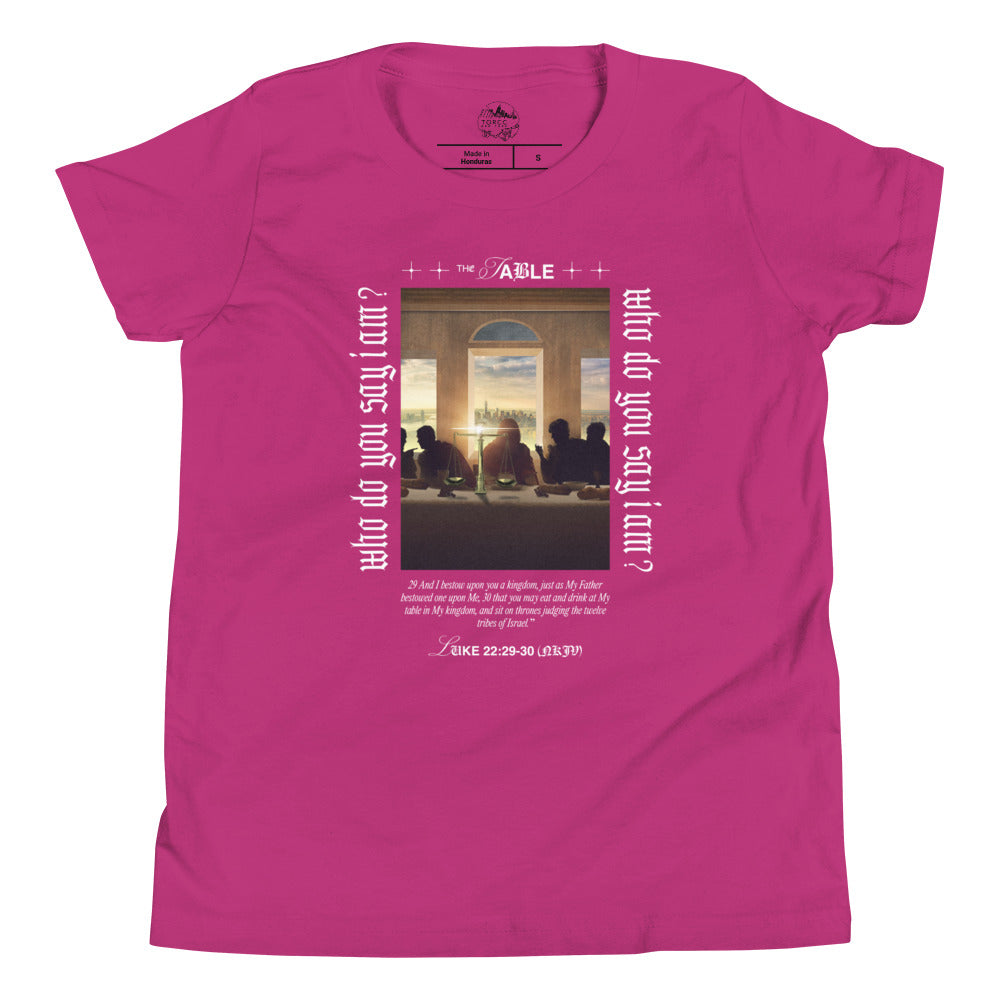 The Table "Who Do You Say I Am?" | Youth Unisex T-Shirt