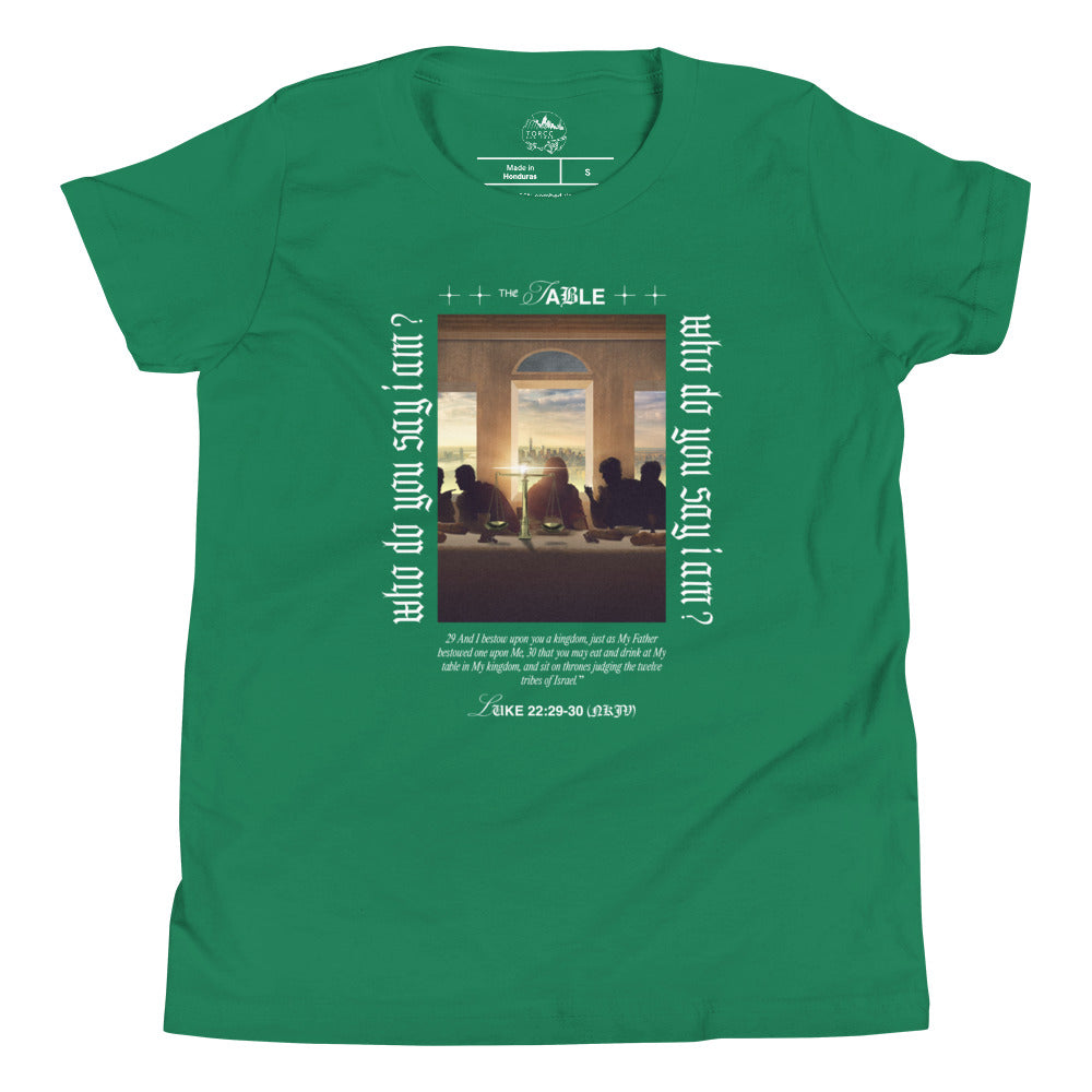 The Table "Who Do You Say I Am?" | Youth Unisex T-Shirt