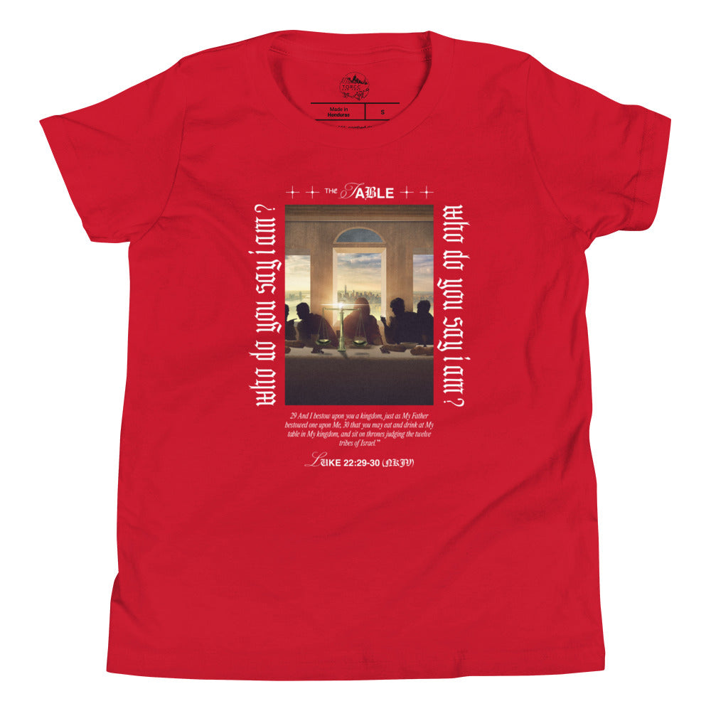 The Table "Who Do You Say I Am?" | Youth Unisex T-Shirt