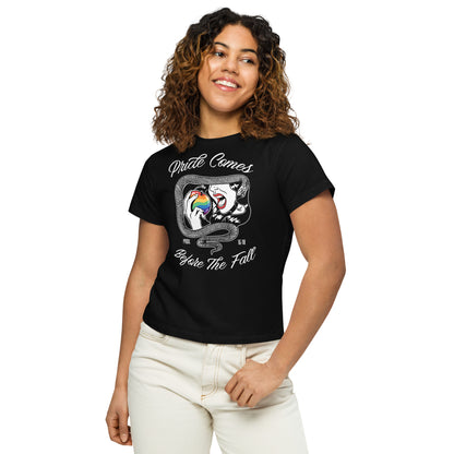 "Pride Comes Before The Fall." (Eve) - Women’s High-Waisted T-shirt
